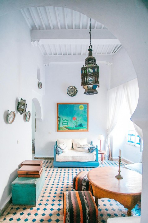 City skyline at dusk